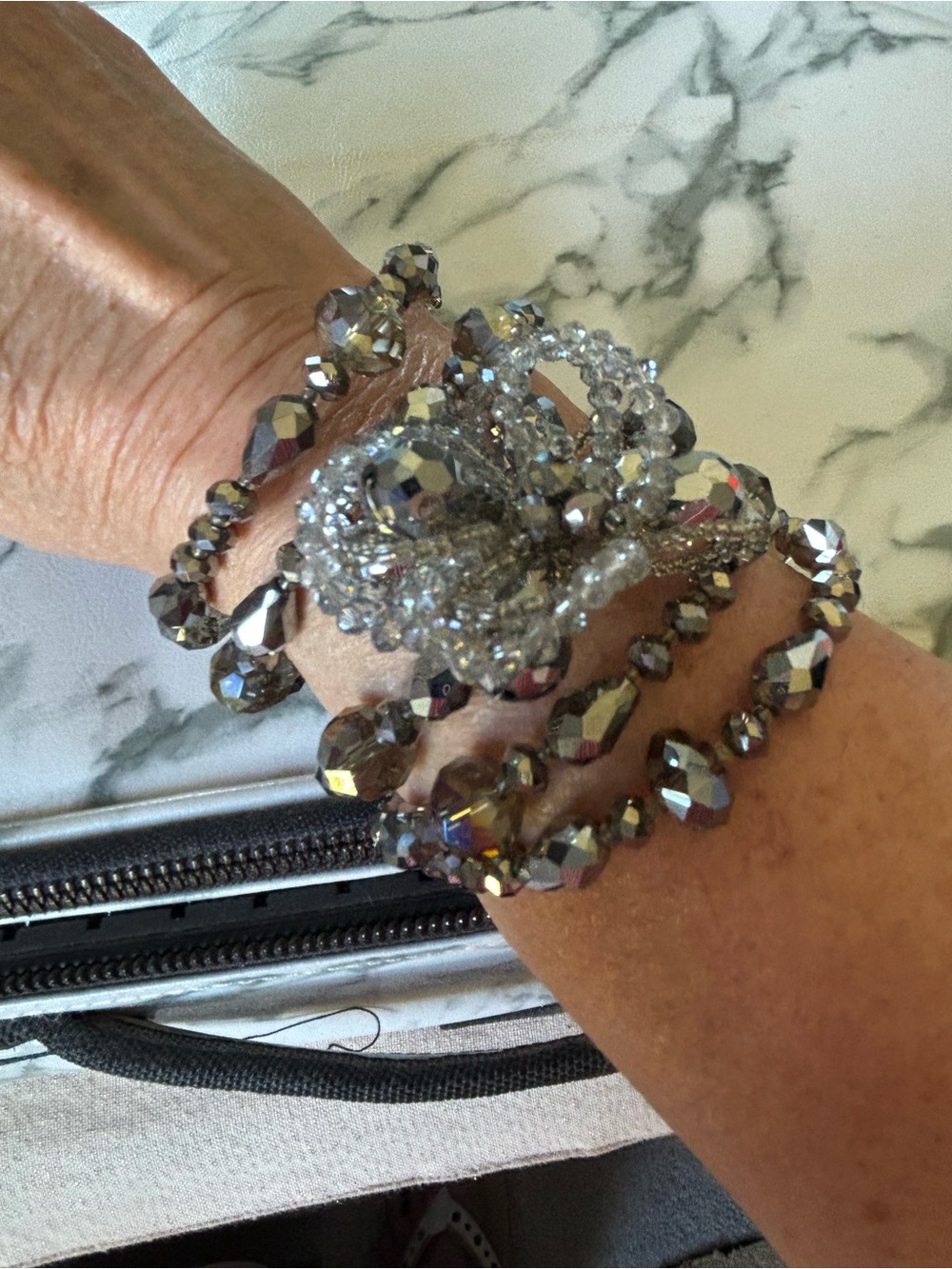 Beaded wrap bracelet
